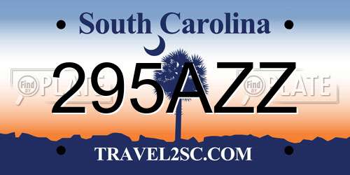 295AZZ South Carolina License Plate