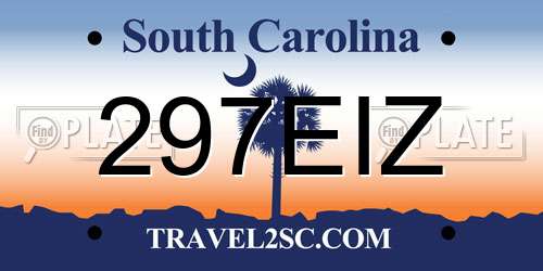 297EIZ South Carolina License Plate