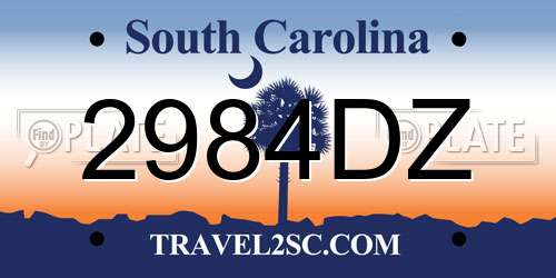 2984DZ South Carolina License Plate