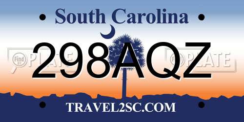 298AQZ South Carolina License Plate