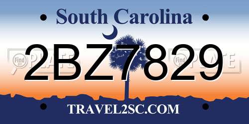 2BZ7829 South Carolina License Plate