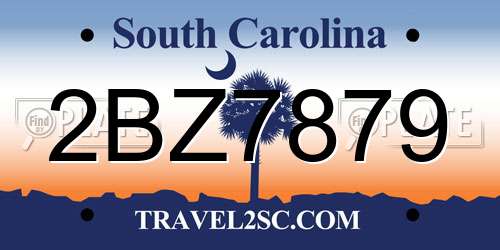 2BZ7879 South Carolina License Plate
