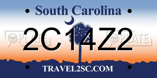 2C14Z2 South Carolina License Plate