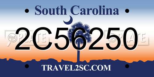 2C56250 South Carolina License Plate
