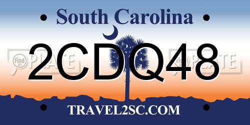 2CDQ48 South Carolina License Plate