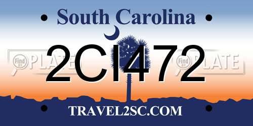 2CI472 South Carolina License Plate