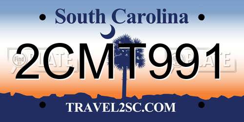 2CMT991 South Carolina License Plate