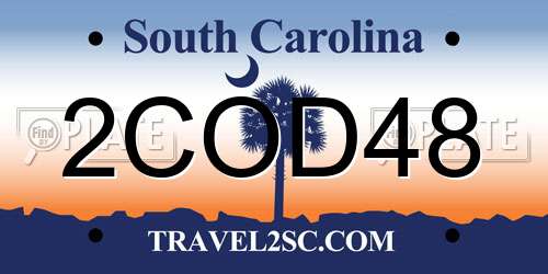 2COD48 South Carolina License Plate