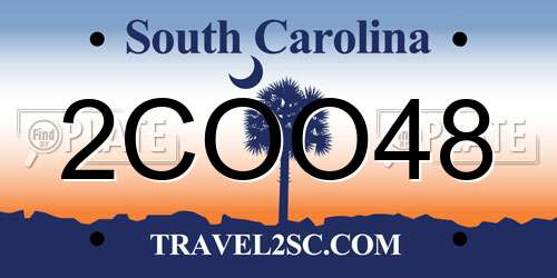 2COO48 South Carolina License Plate