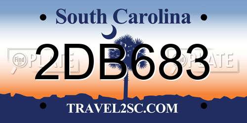 2DB683 South Carolina License Plate