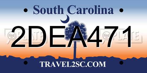 2DEA471 South Carolina License Plate