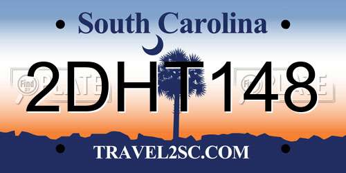 2DHT148 South Carolina License Plate