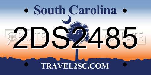 2DS2485 South Carolina License Plate