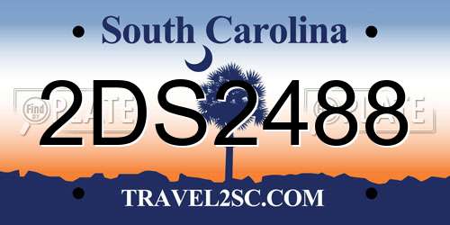 2DS2488 South Carolina License Plate