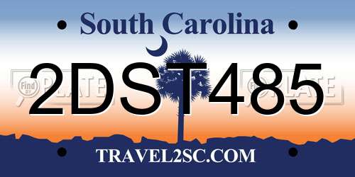 2DST485 South Carolina License Plate