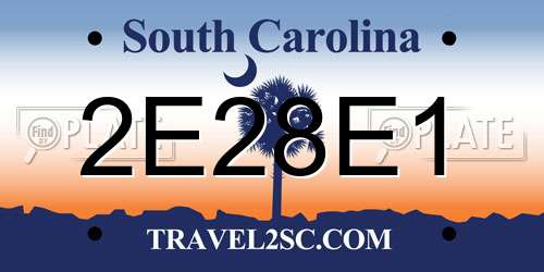 2E28E1 South Carolina License Plate