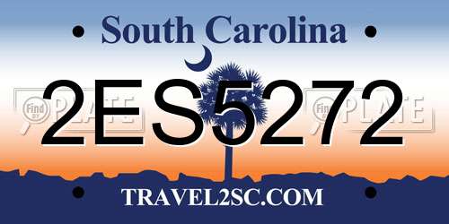 2ES5272 South Carolina License Plate