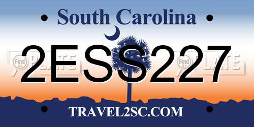 2ESS227 South Carolina License Plate