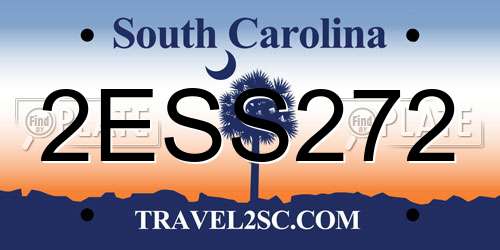 2ESS272 South Carolina License Plate