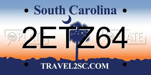 2ETZ64 South Carolina License Plate