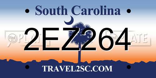 2EZ264 South Carolina License Plate