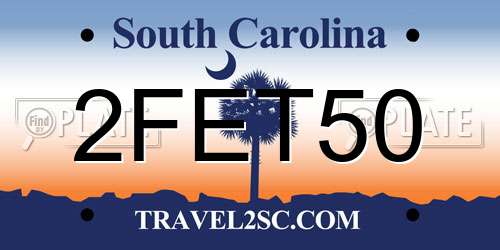 2FET50 South Carolina License Plate
