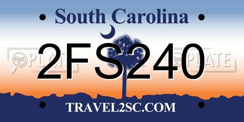 2FS240 South Carolina License Plate