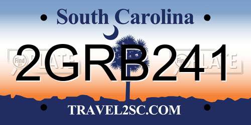 2GRB241 South Carolina License Plate