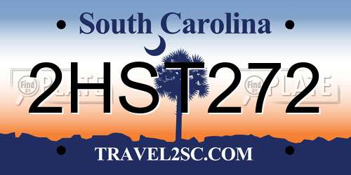 2HST272 South Carolina License Plate