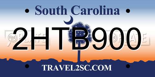 2HTB900 South Carolina License Plate