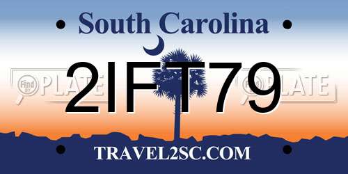2IFT79 South Carolina License Plate