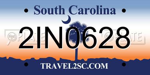 2IN0628 South Carolina License Plate