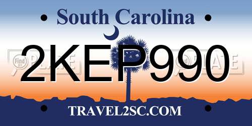 2KEP990 South Carolina License Plate
