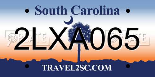 2LXA065 South Carolina License Plate