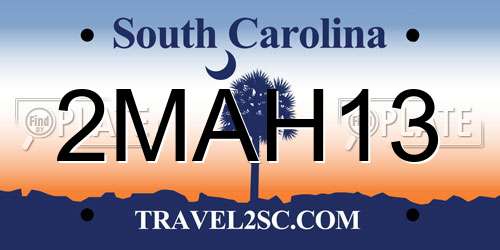 2MAH13 South Carolina License Plate
