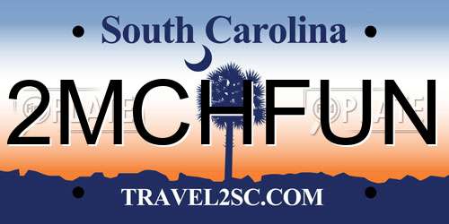 2MCHFUN South Carolina License Plate