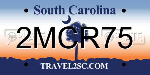 2MCR75 South Carolina License Plate