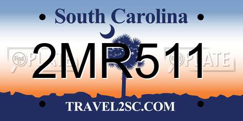 2MR511 South Carolina License Plate
