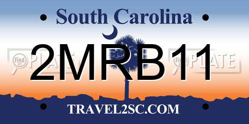 2MRB11 South Carolina License Plate