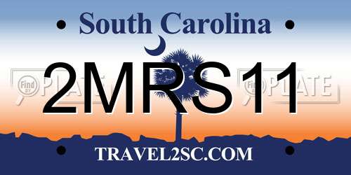 2MRS11 South Carolina License Plate