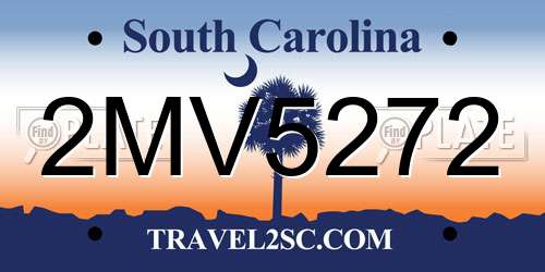 2MV5272 South Carolina License Plate