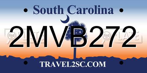 2MVB272 South Carolina License Plate