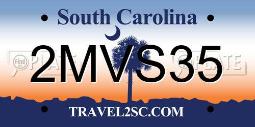 2MVS35 South Carolina License Plate