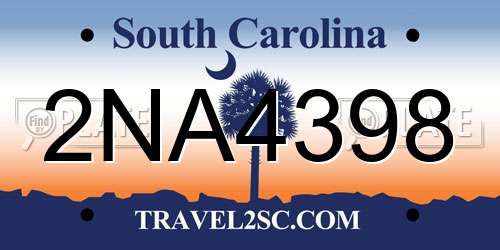 2NA4398 South Carolina License Plate