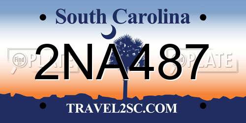 2NA487 South Carolina License Plate