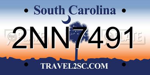 2NN7491 South Carolina License Plate