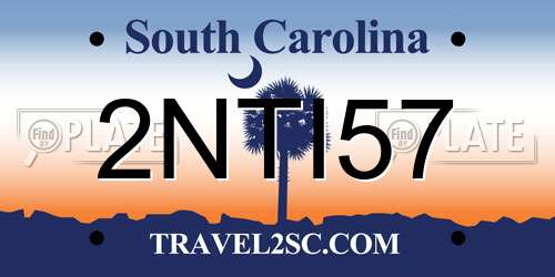 2NTI57 South Carolina License Plate