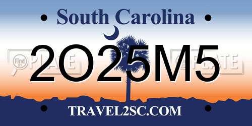 2O25M5 South Carolina License Plate