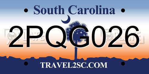 2PQG026 South Carolina License Plate