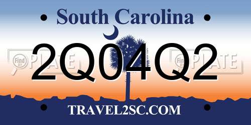 2Q04Q2 South Carolina License Plate